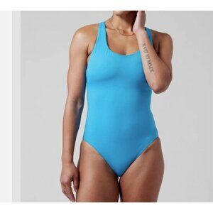 Athleta Malibu One Piece Swimsuit Swimsuit Size XS Blue Beach Vacation NWT